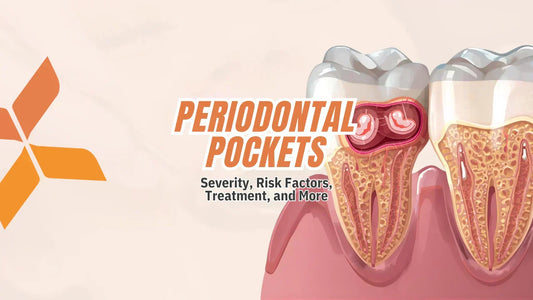 Periodontal pockets showing gum inflammation and deep tooth pocket caused by gum disease