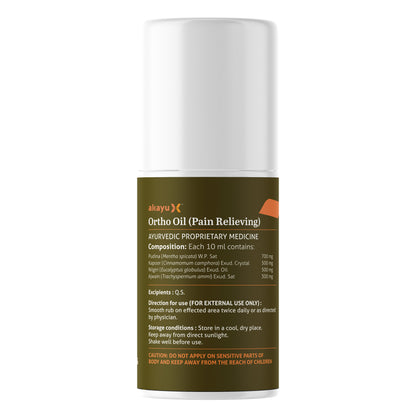 Ortho oil back side label