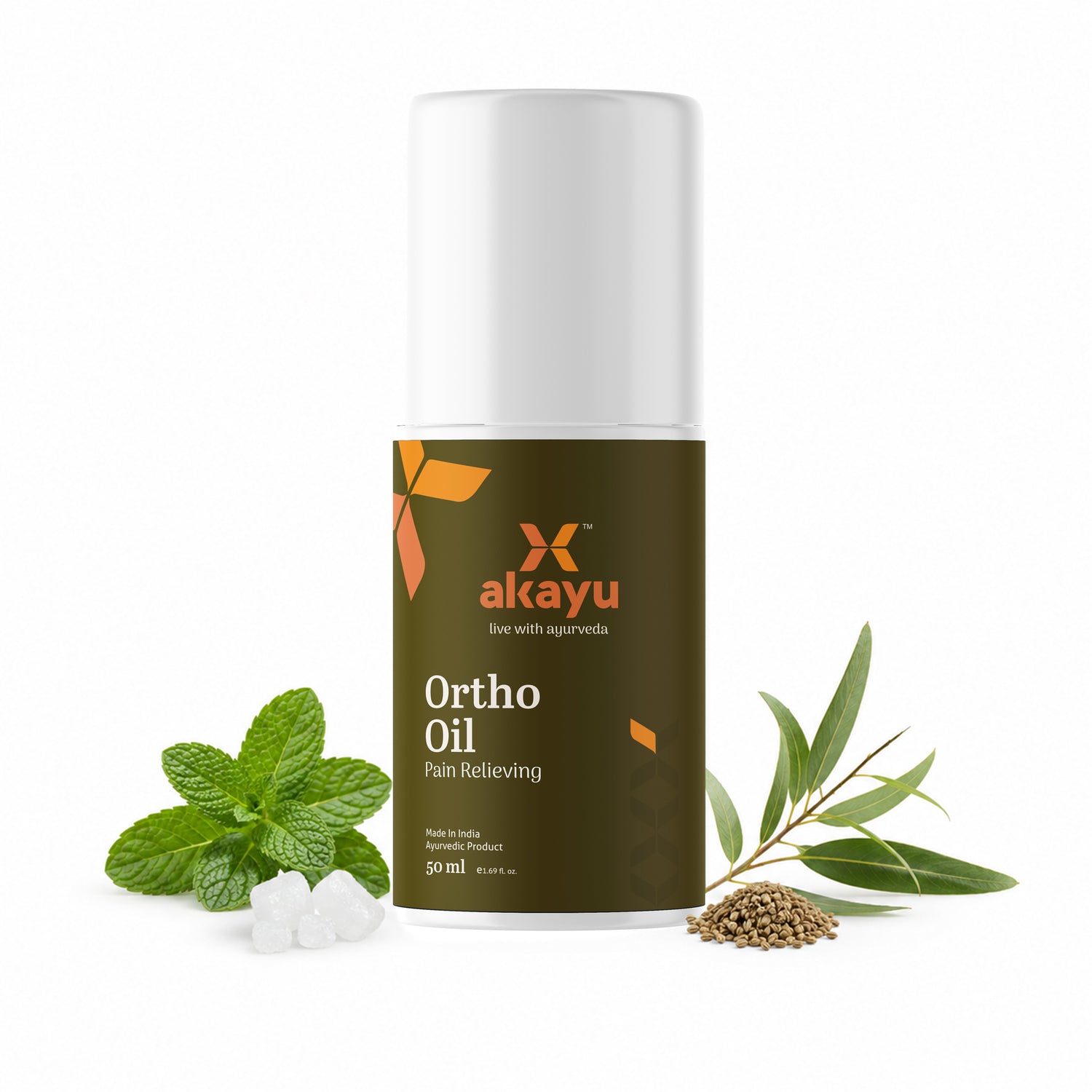 Akayu Ortho Oil Pain Relieving roll-on bottle 