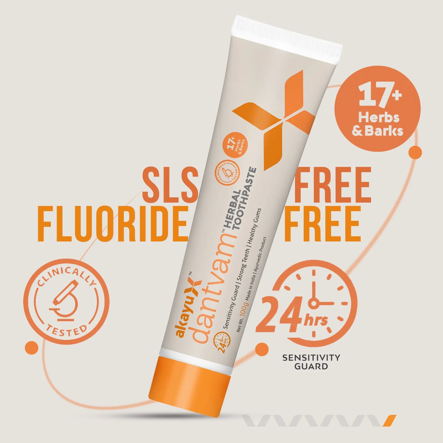Herbal Toothpaste, sls free fluoride free - Akayu