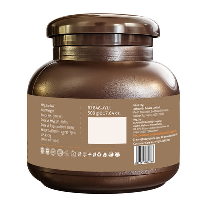 Akayu Amla Prash Mishri Sweetened Product Label and Packaging